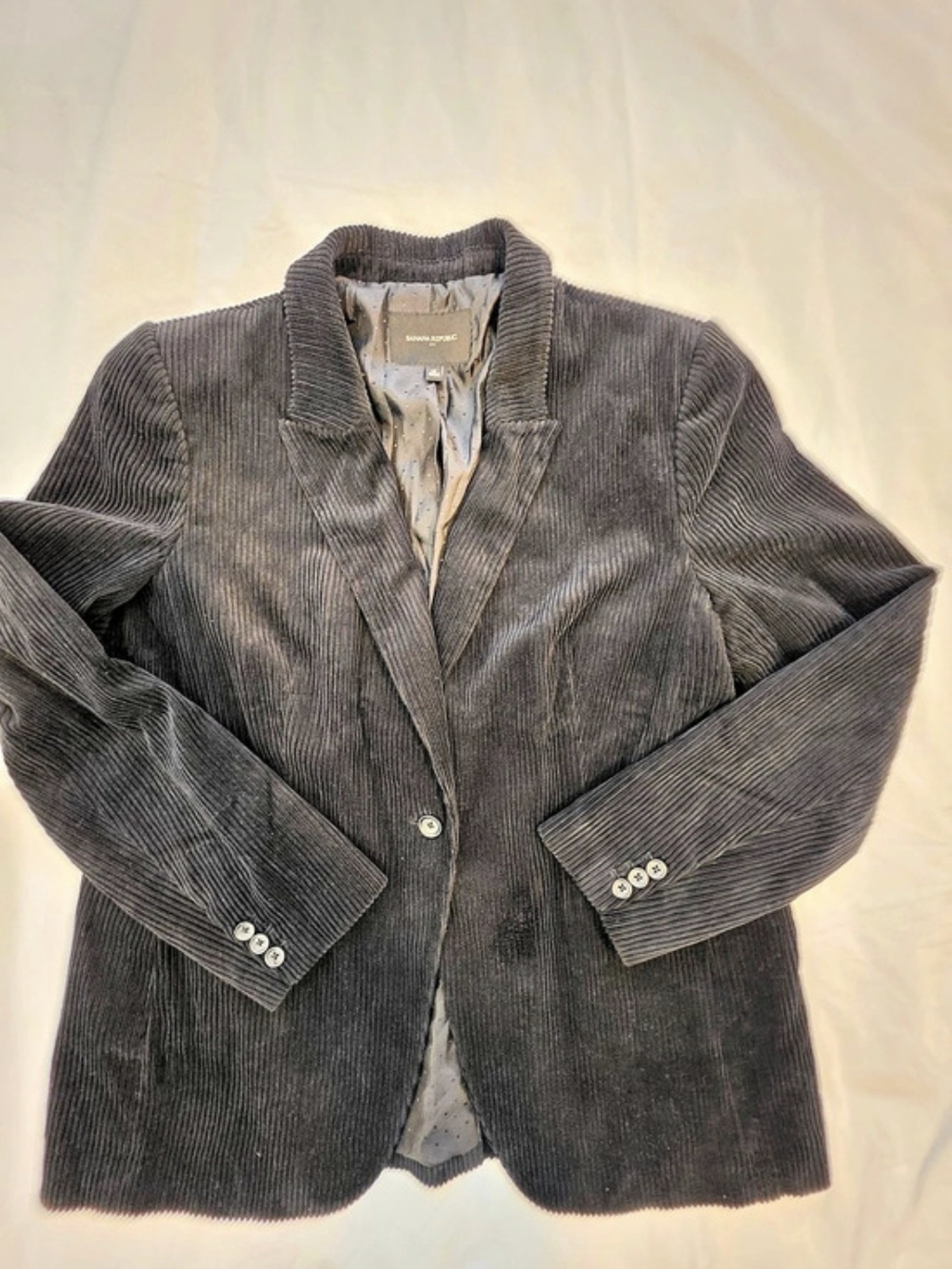 Banana Republic Corduroy Blazer in Black Size 18
